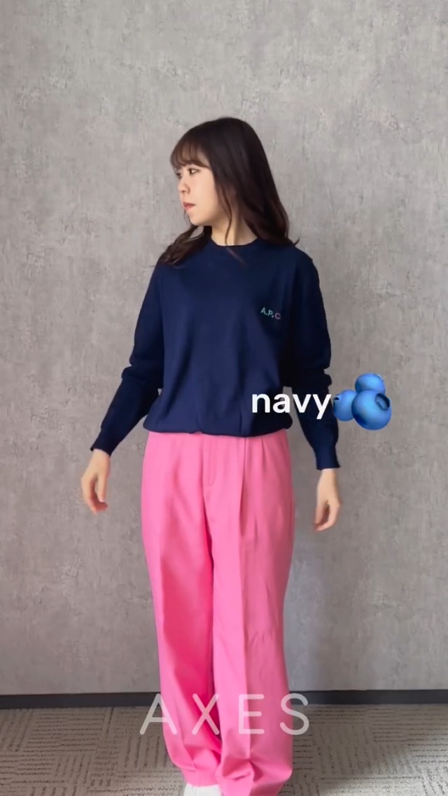 Amazon | [アーペーセー] ニット ブルー レディース F23210 COGDK PIK